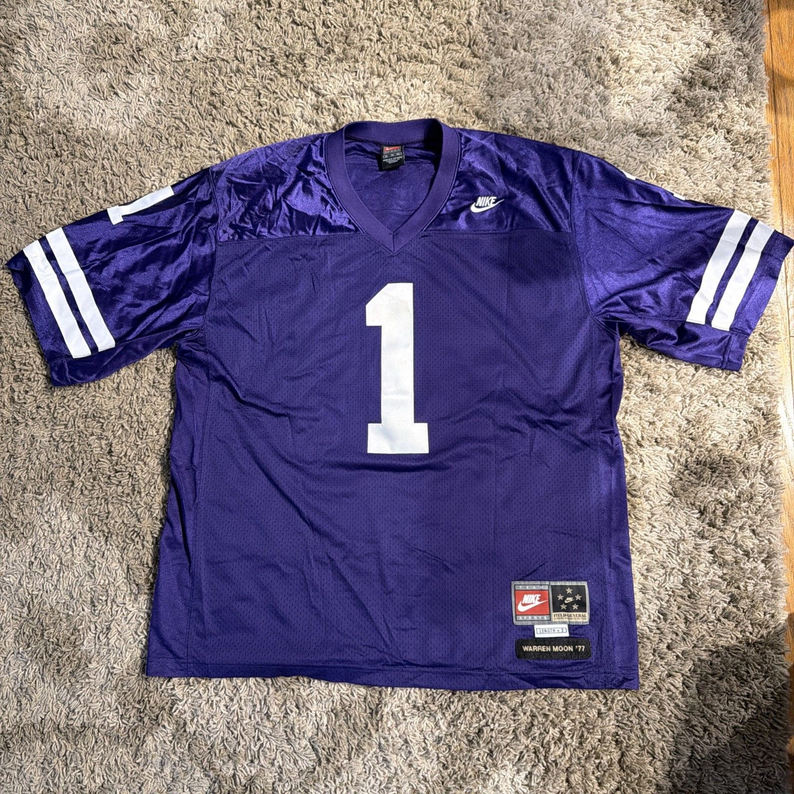 Authentic Warren Moon #1 Washington Huskies Mens Xl Nike Jersey
